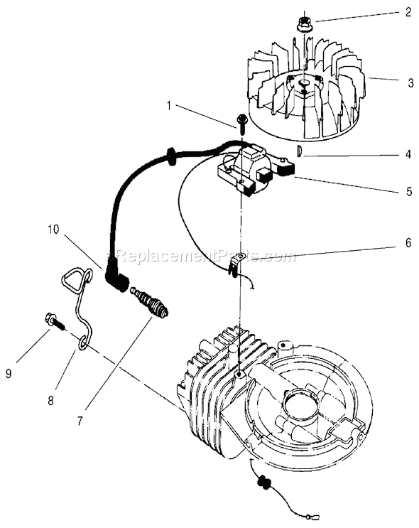 Toro 22043 (7900001-7999999)(1997) Lawn Mower Ignition Assembly Diagram