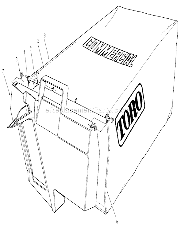 Toro 22045 (230000001-230999999)(2003) Lawn Mower Grass Bag Assembly No. 99-2535 Diagram