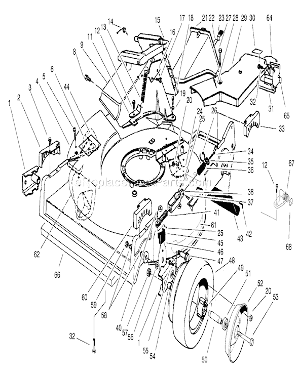 Toro 22045 (8900001-8999999)(1998) Lawn Mower Housing Assembly Diagram