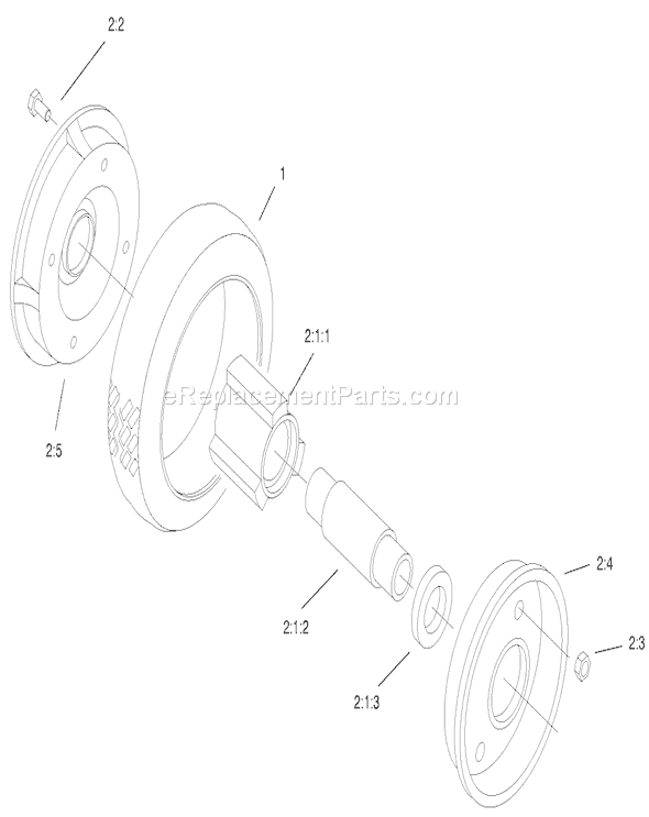 Toro 22158 (9900001-9999999)(1999) Lawn Mower Rear Wheel Assembly Diagram