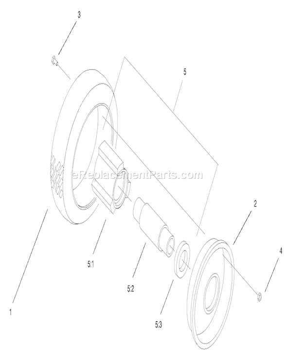 Toro 22160 (200000001-200999999)(2000) Lawn Mower Wheel & Tire Assembly Diagram