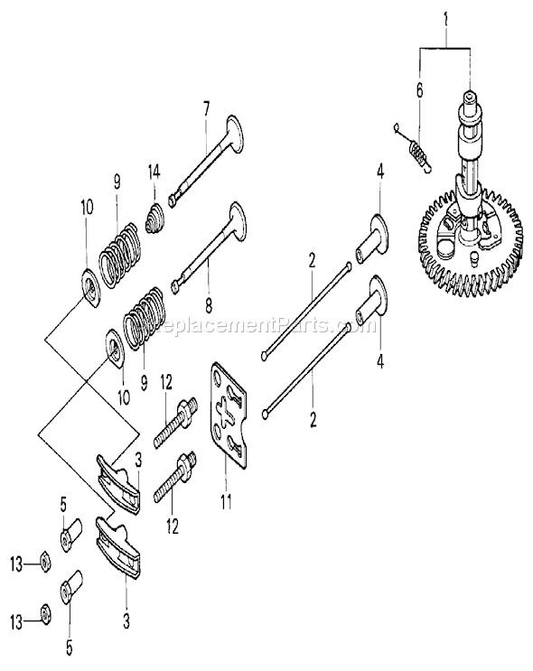 Toro 22166 (240000001-240999999)(2004) Lawn Mower Camshaft Assembly Honda Gxv160k1 A1 Diagram