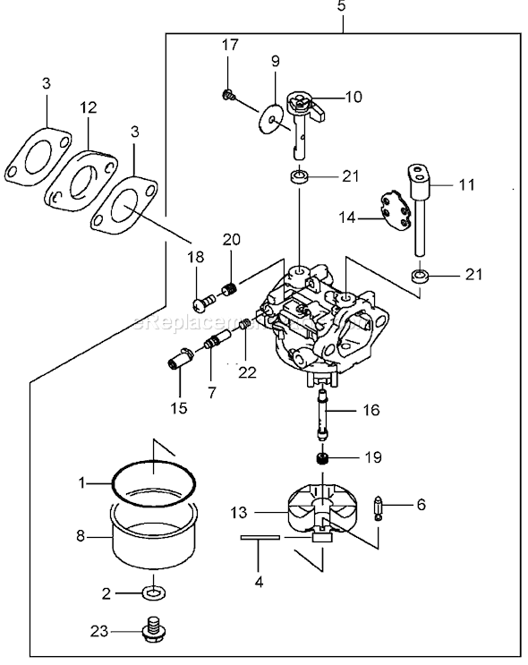 Toro 22175 (240000001-240999999)(2004) Lawn Mower Carburetor Assembly Diagram