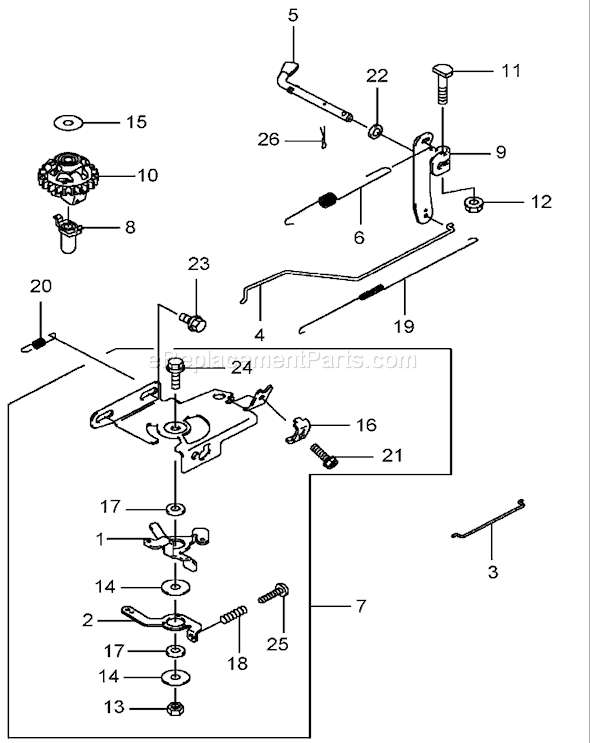 Toro 22176TE (290000001-290999999)(2009) Lawn Mower Control Equipment Assembly Diagram