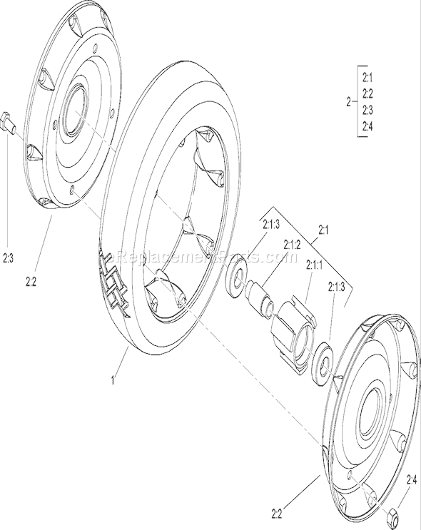 Toro 22176TE (310000001-310999999)(2010) Lawn Mower Wheel and Tire Assembly No. 100-2870 Diagram
