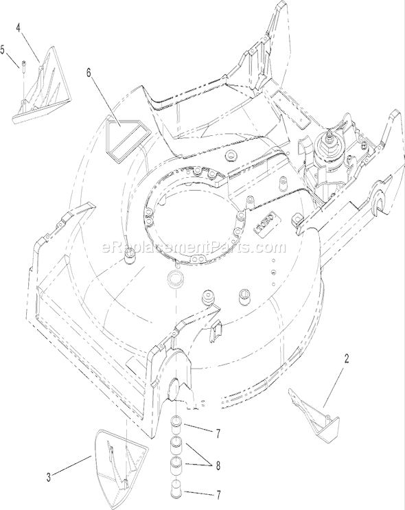 Toro 22177 (250000001-250999999)(2005) Lawn Mower Housing Assembly No. 98-7146 Diagram