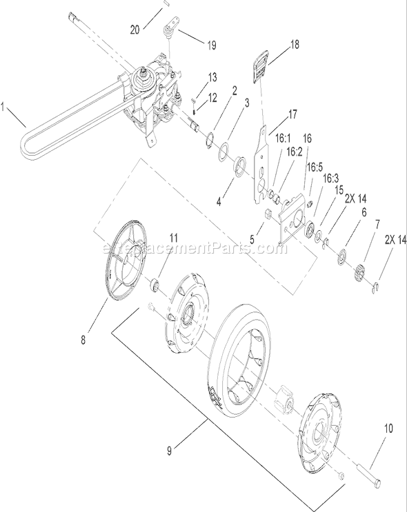 Toro 22179TE (260000001-260999999)(2006) Lawn Mower Rear Suspension Assembly Diagram