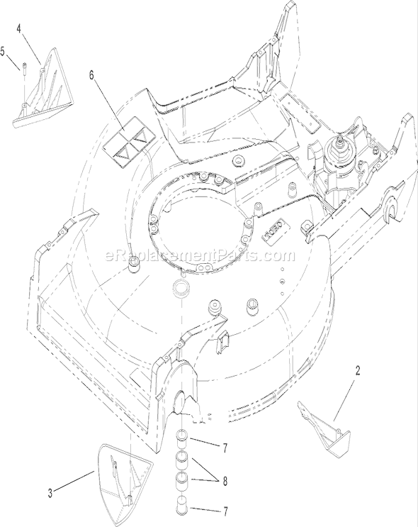Toro 22188 (270000001-270999999)(2007) Lawn Mower Housing Assembly No. 98-7146 Diagram