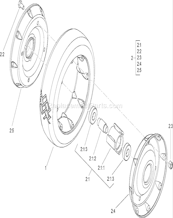 Toro 22188 (270000001-270999999)(2007) Lawn Mower Rear Wheel Assembly No. 100-2860 Diagram
