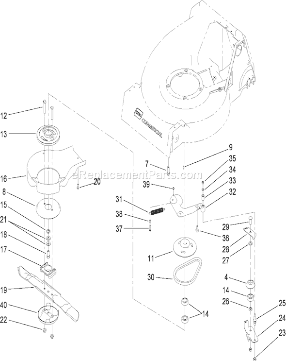 Toro 22192 (270000001-270999999)(2007) Lawn Mower Blade Brake Clutch Assembly Diagram