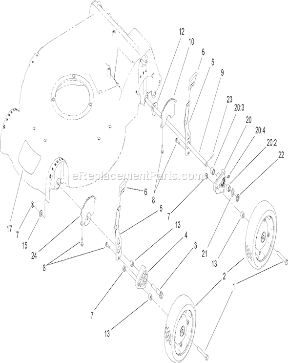Toro 22193 (280000001-280999999)(2008) Lawn Mower Height-Of-Cut Assembly Diagram