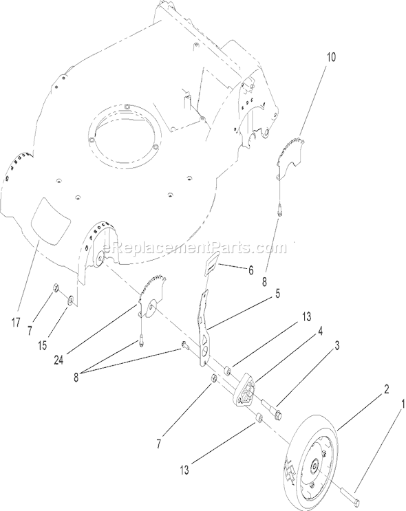 Toro 22194 (280000001-280999999)(2008) Lawn Mower Height-Of-Cut Assembly Diagram