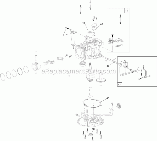 Toro 22289 (315000001-315999999) 21in Heavy-duty Recycler/rear Bagger Lawn Mower, 2015 Dipstick, Brake and Governor Arm Assembly Diagram
