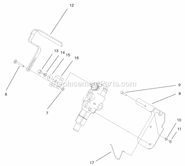 Toro 22303TE (220000001-220999999) Dingo 320-d Compact Utility Loader, 2002 Auxiliary Control Lever Assembly Diagram