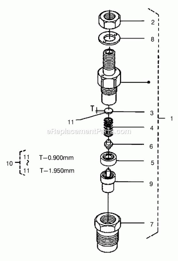 Toro 22303 (220000001-220999999) Dingo 320-d Compact Utility Loader, 2002 Nozzle Holder (Complete Parts) Diagram