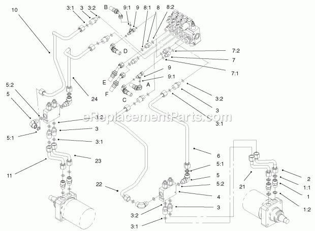 Toro 22304 (200000001-200999999) Dingo 222 Traction Unit, 2000 Page S Diagram