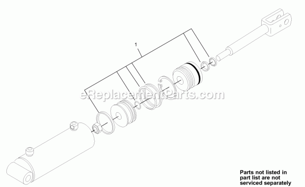 Toro 22306 (230000001-230000300) Dingo Tx 420 Compact Utility Loader, 2003 Hydraulic Cylinder Assembly No. 95-3578 Diagram