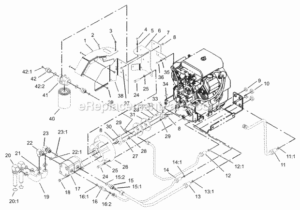 Toro 22306 (230000001-230000300) Dingo Tx 420 Compact Utility Loader, 2003 Hydraulic Pump Assembly Diagram