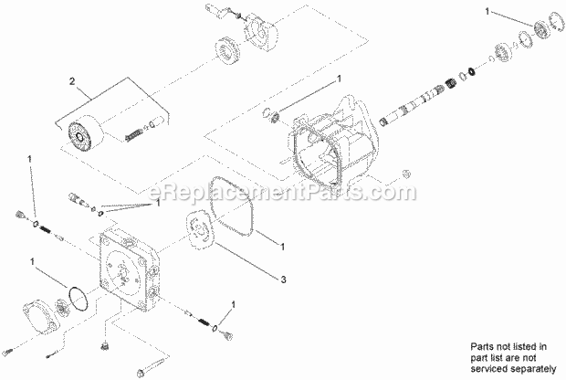 Toro 22306 (270000001-270999999) Dingo Tx 420 Compact Utility Loader, 2007 Hydraulic Pump Assembly No. 106-5705 and 106-5706 Diagram