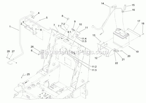 Toro 22306 (270000001-270999999) Dingo Tx 420 Compact Utility Loader, 2007 Electrical System Assembly Diagram