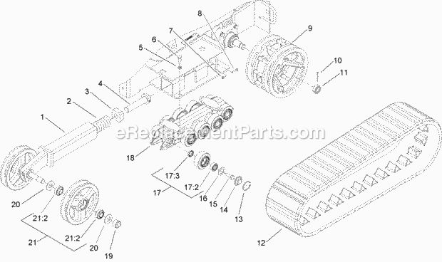 Toro 22307 (240000901-240999999) Dingo Tx 425 Wide Track Compact Utility Loader, 2004 Track and Traction Assembly Diagram