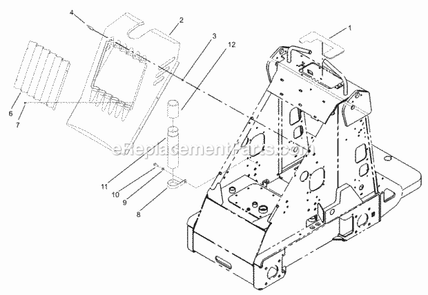 Toro 22312 (240000001-240000200) Dingo 323 Compact Utility Loader, 2004 Hood and Screen Assembly Diagram