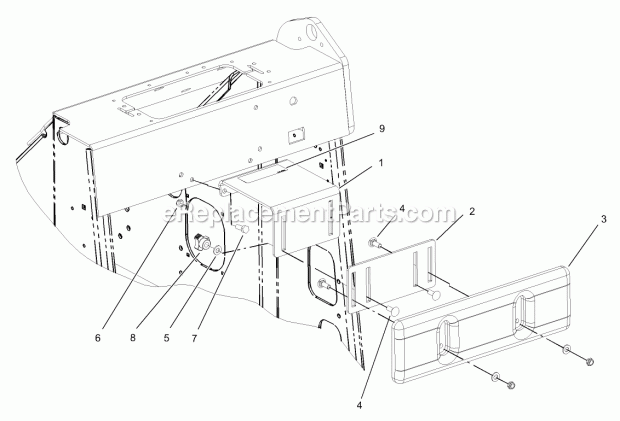 Toro 22318 (250000001-250000300) 323 Compact Utility Loader, 2005 Thigh Support Assembly Diagram