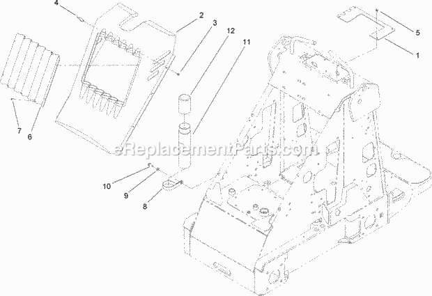 Toro 22318 (270000001-270999999) 323 Compact Utility Loader, 2007 Hood and Screen Assembly Diagram