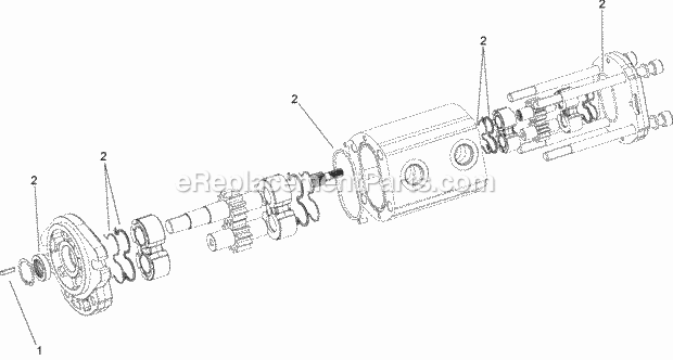 Toro 22318 (270000001-270999999) 323 Compact Utility Loader, 2007 Hydraulic Motor Assembly No. 108-4710 Diagram