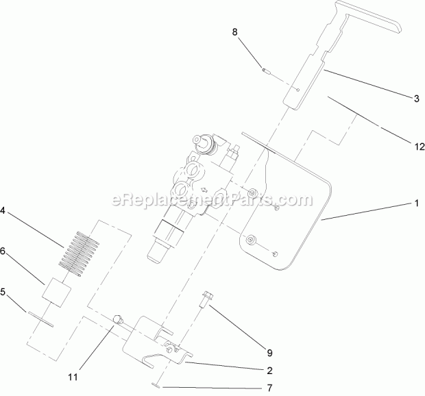 Toro 22318 (270000001-270999999) 323 Compact Utility Loader, 2007 Auxiliary Control Lever Assembly Diagram