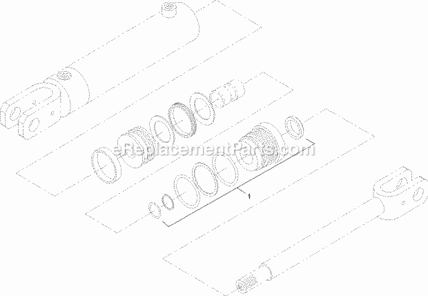 Toro 22318 (280000001-280999999) 323 Compact Utility Loader, 2008 Hydraulic Cylinder Assembly No. 105-7867 Diagram