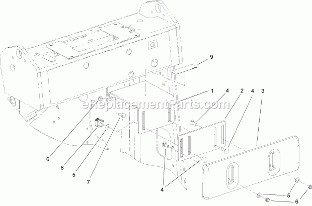 Toro 22318 (280000001-280999999) 323 Compact Utility Loader, 2008 Thigh Support Assembly Diagram