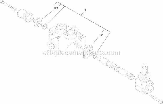 Toro 22318 (290000001-290999999) 323 Compact Utility Loader, 2009 Hydraulic Selector Valve Assembly No. 99-3072 Diagram