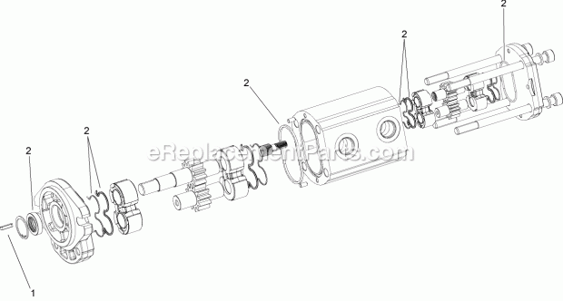Toro 22318 (310000001-310999999) 323 Compact Utility Loader, 2010 Hydraulic Motor Assembly No. 108-4710 Diagram