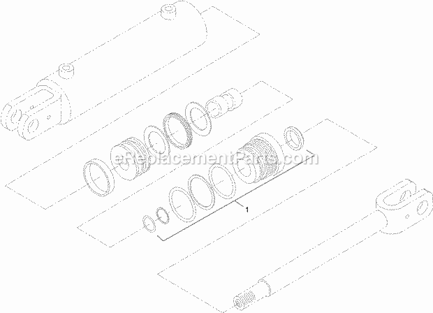 Toro 22318 (311000001-311999999) 323 Compact Utility Loader, 2011 Hydraulic Cylinder Assembly No. 105-7867 Diagram