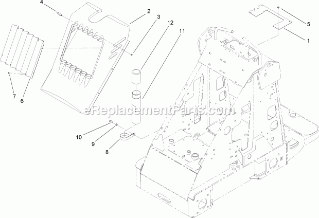 Toro 22318 (312000001-312999999) 323 Compact Utility Loader, 2012 Hood and Screen Assembly Diagram