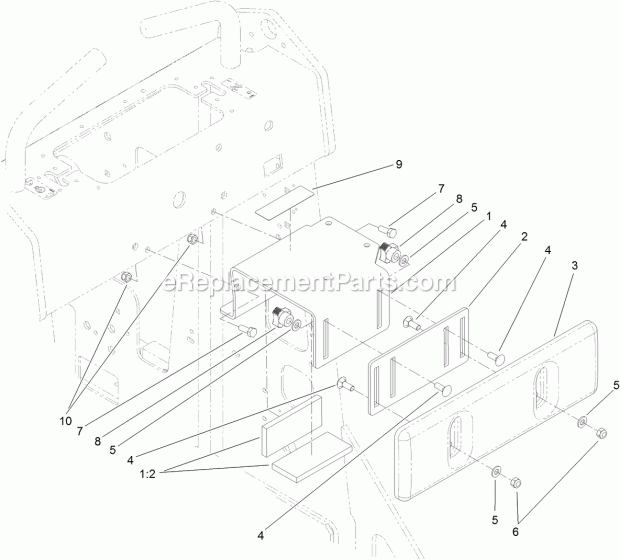 Toro 22318 (312000001-312999999) 323 Compact Utility Loader, 2012 Thigh Support Assembly Diagram