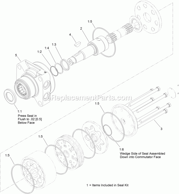 Toro 22318 (316000001-316999999) 323 Compact Tool Carrier, 2016 Hydraulic Motor Assembly No. 99-3052 Diagram