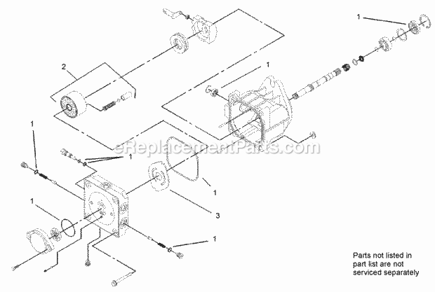 Toro 22319 (280000301-280999999) Dingo Tx 525 Compact Utility Loader, 2008 Hydraulic Pump Assembly No. 106-9590 and 106-9591 Diagram