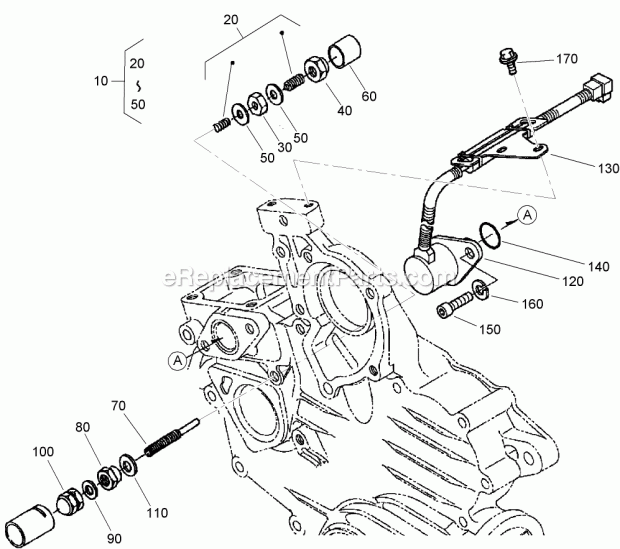 Toro 22320 (270000401-270999999) Dingo Tx 525 Wide Track Compact Utility Loader, 2007 Idle Apperatus and Stop Solenoid Assembly Diagram