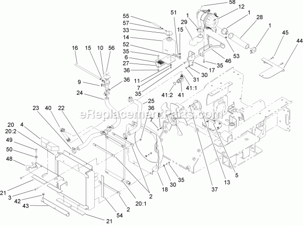 Toro 22320 (270000401-270999999) Dingo Tx 525 Wide Track Compact Utility Loader, 2007 Radiator and Air Cleaner Assembly Diagram