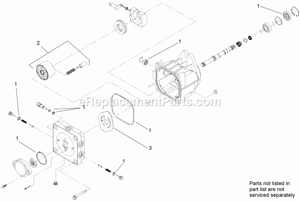 Toro 22321G (310000001-310999999) Tx 427 Compact Utility Loader, 2010 Hydraulic Pump Assembly No. 106-5705 and 106-5706 Diagram