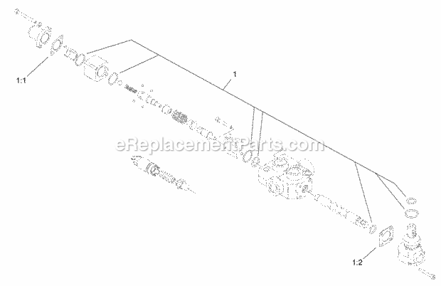 Toro 22321G (310000001-310999999) Tx 427 Compact Utility Loader, 2010 One Spool Valve Assembly No. 104-2831 Diagram