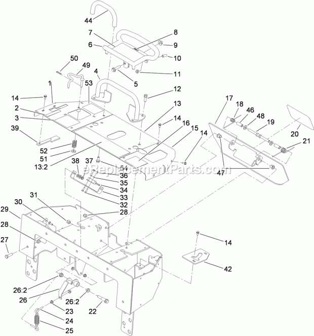 Toro 22321G (310000001-310999999) Tx 427 Compact Utility Loader, 2010 Control Panel Assembly Diagram