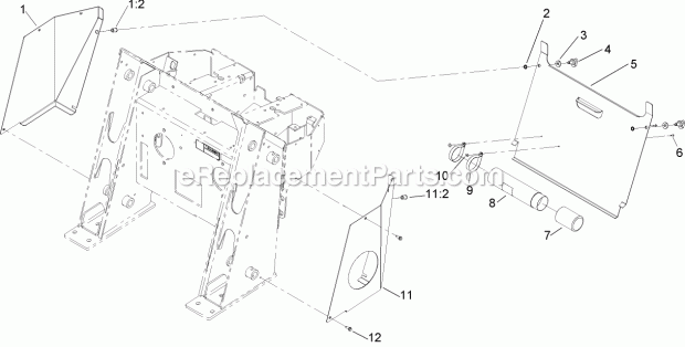 Toro 22321G (310000001-310999999) Tx 427 Compact Utility Loader, 2010 Rear Access Cover Assembly Diagram