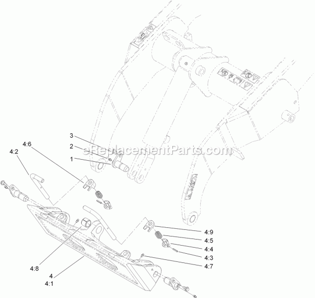 Toro 22321G (312000201-312999999) Tx 427 Compact Utility Loader, 2012 Quick Attach Assembly Diagram