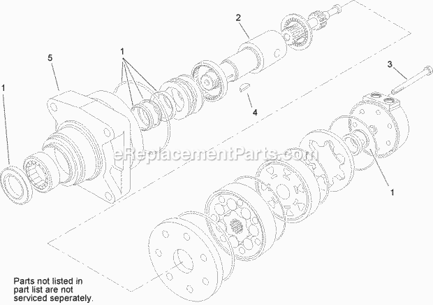 Toro 22321G (312000201-312999999) Tx 427 Compact Utility Loader, 2012 Hydraulic Motor Assembly No. 106-7654 Diagram