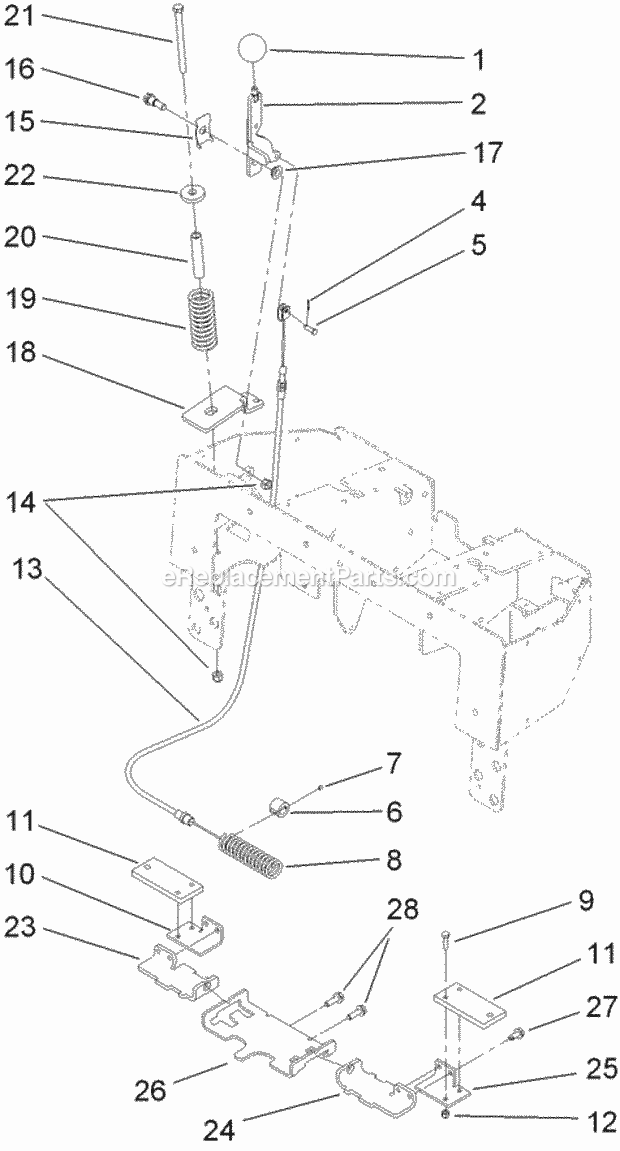 Toro 22321G (313000001-313999999) Tx 427 Compact Utility Loader, 2013 Parking Brake Assembly Diagram