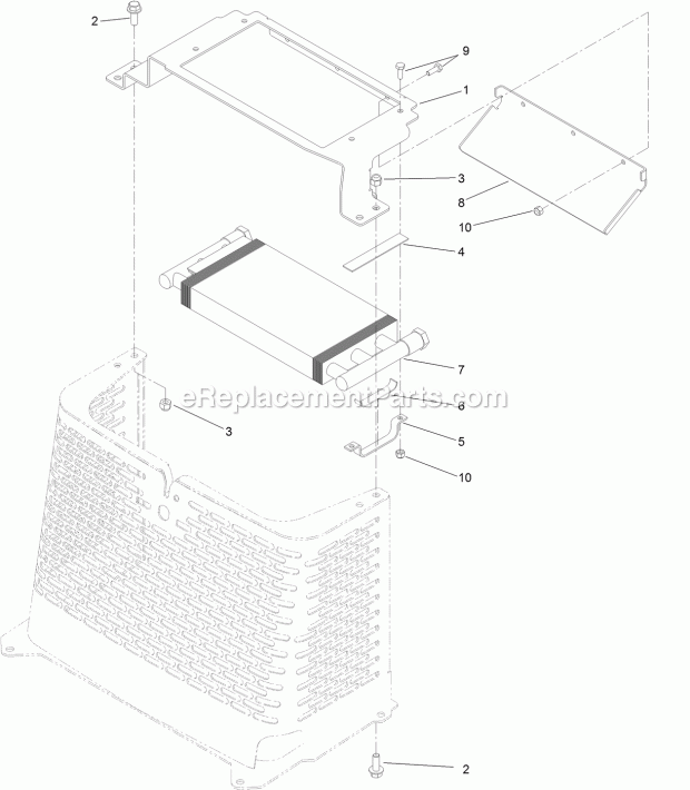 Toro 22321G (315000001-315999999) Tx 427 Compact Tool Carrier, 2015 Heat Exchanger Assembly Diagram