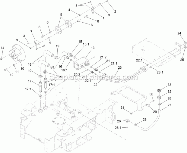 Toro 22321G (400000000-999999999) Tx 427 Compact Tool Carrier, 2017 Hydraulic Pump Mount Assembly Diagram